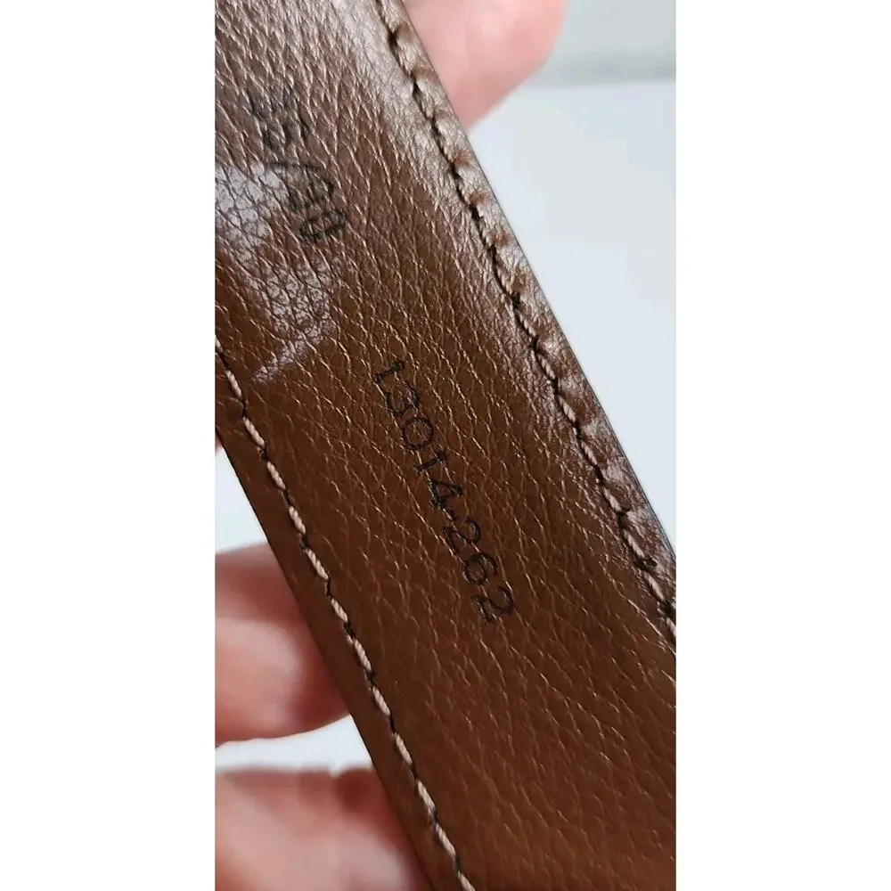 Joseph Abboud Handcrafted In Italy Leather Belt Men’s Sz 36 Cognac Brown